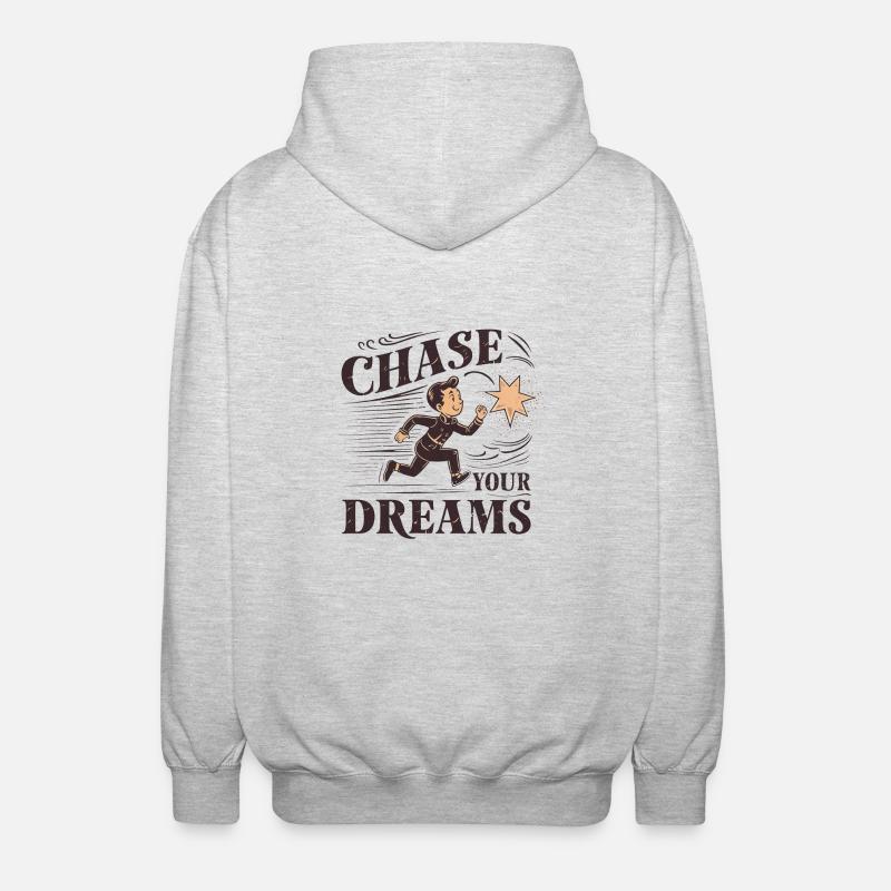 Poursuivez vos rêves - Veste à capuche unisexe - gris clair chiné