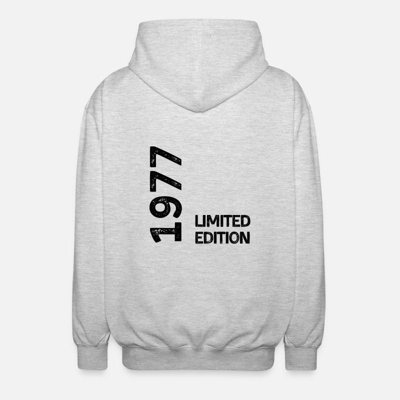1977 Limitierte Auflage - Unisex Kapuzenjacke - Hellgrau meliert