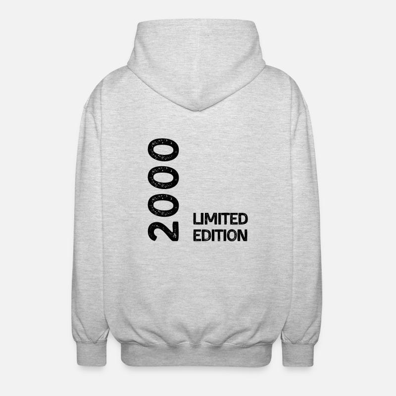 2000 Limitierte Auflage - Unisex Kapuzenjacke - Hellgrau meliert