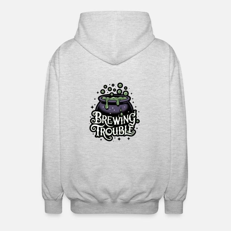 Hexenkessel – Problème de brassage - Veste à capuche unisexe - gris clair chiné