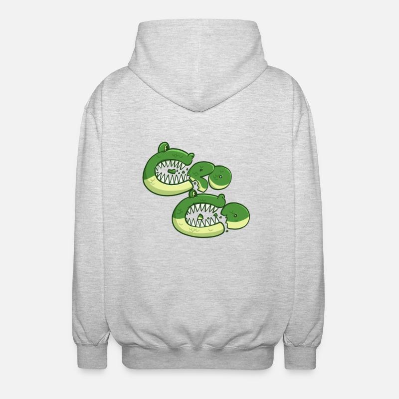 Nälkäinen croc - Unisex-hupparitakki - meleerattu vaaleanharmaa