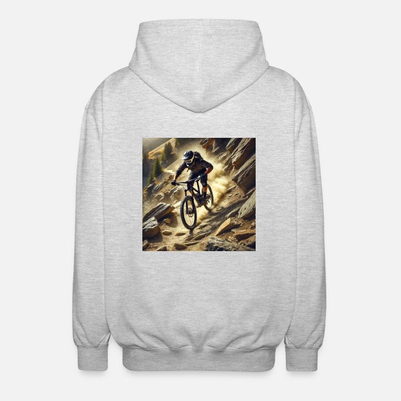 Le VTT ! - Veste à capuche unisexe - gris clair chiné