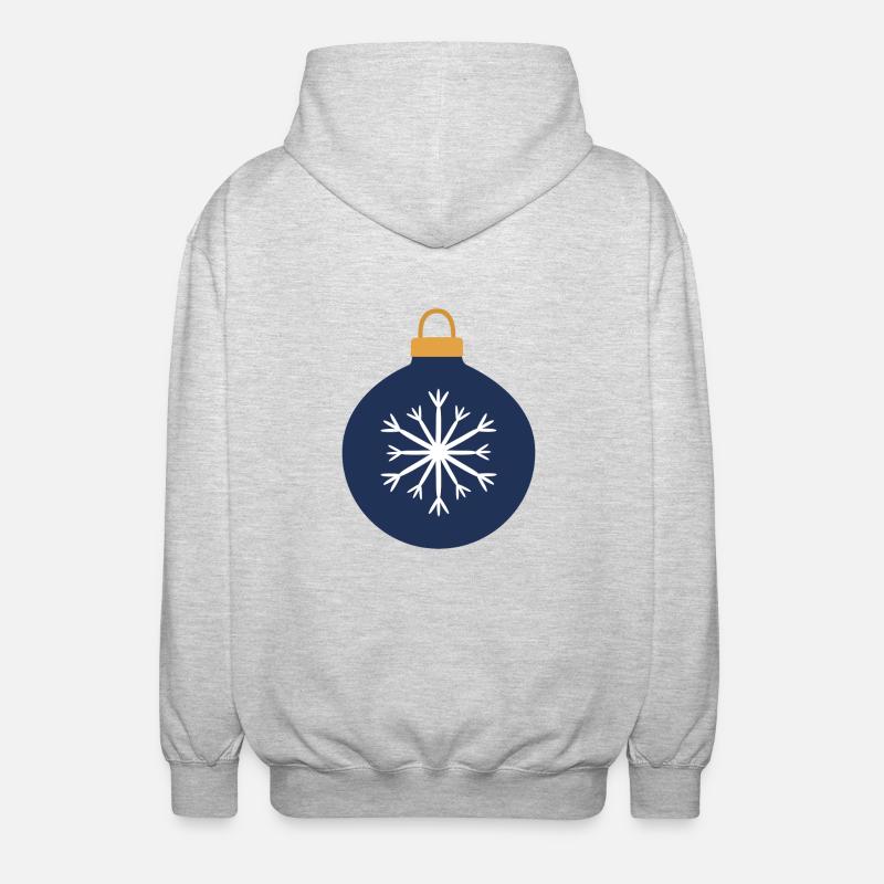 Weihnachtskugel - Unisex Kapuzenjacke - Hellgrau meliert