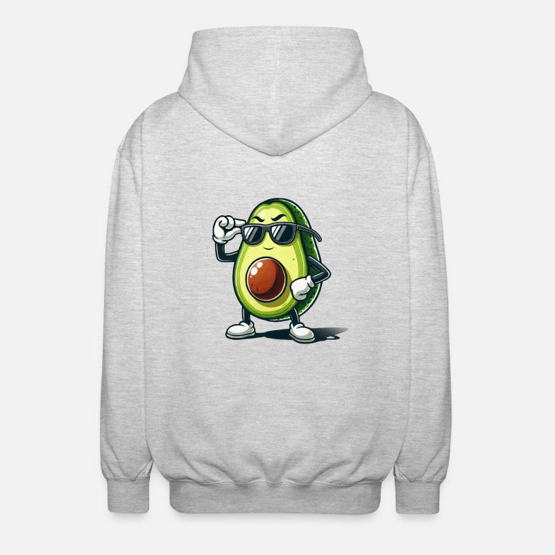 Avocado Comic Cool - Unisex Hooded Jacket - light heather grey