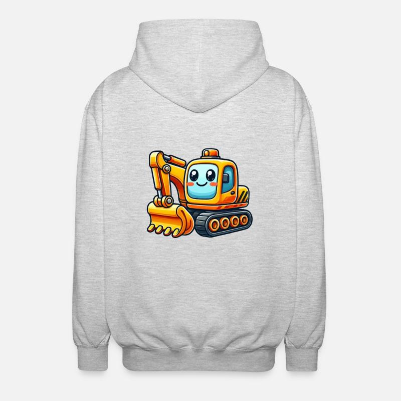 Bagger Comic - Unisex Kapuzenjacke - Hellgrau meliert