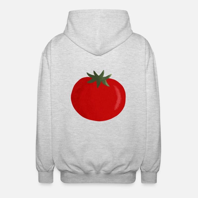 Tomate - Unisex Kapuzenjacke - Hellgrau meliert