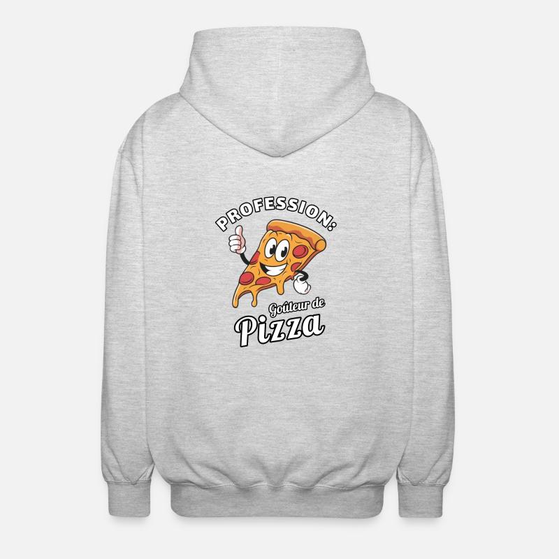 PROFESSION Goûteur de pizza - Veste à capuche unisexe - gris clair chiné
