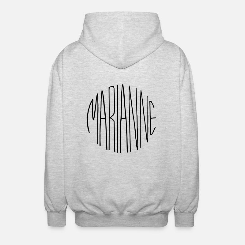 Marianne - Unisex Kapuzenjacke - Hellgrau meliert