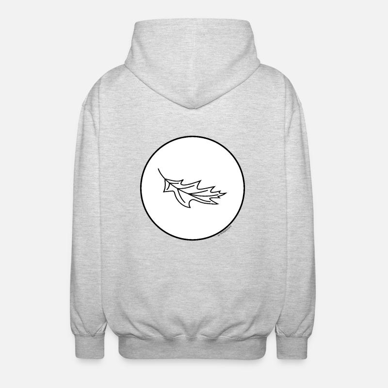 Herbst-Blatt - Unisex Kapuzenjacke - Hellgrau meliert