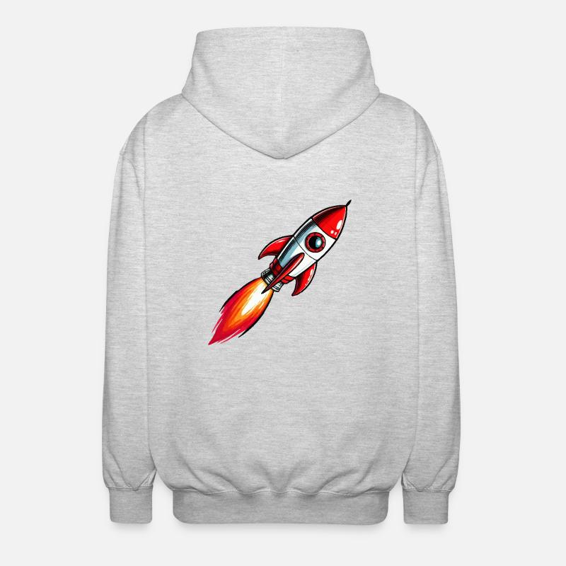 Fusée - Veste à capuche unisexe - gris clair chiné