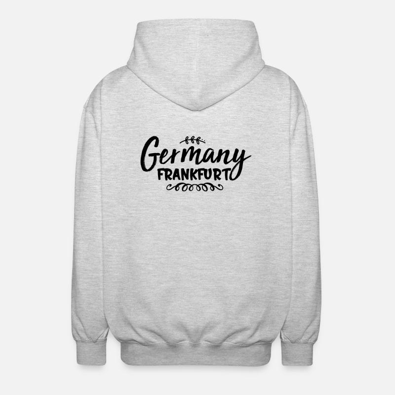 Germany Minimalist Script - Unisex Hooded Jacket - light heather grey