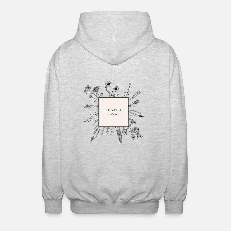 Restez tranquille et sachez - Veste à capuche unisexe - gris clair chiné