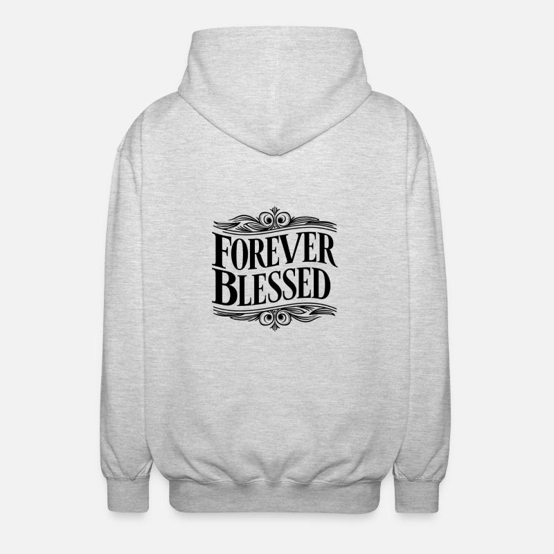 Éternellement béni - Veste à capuche unisexe - gris clair chiné