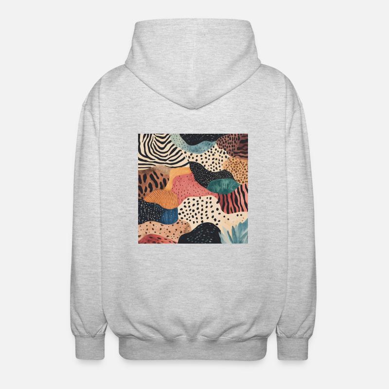 Diversity pattern - Unisex Hooded Jacket - light heather grey