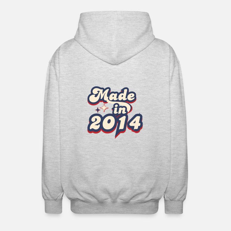 Made in 2014 retro - Veste à capuche unisexe - gris clair chiné