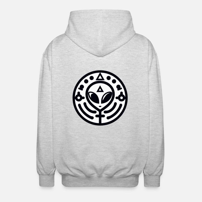 Logo Alien géométrique - Veste à capuche unisexe - gris clair chiné