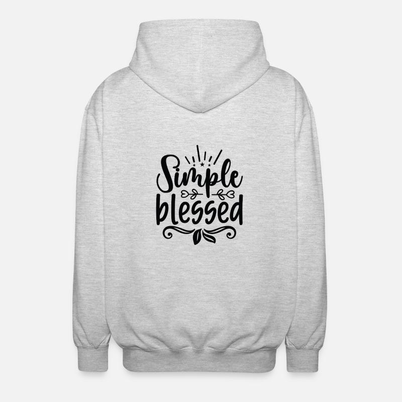 Simplement béni - Veste à capuche unisexe - gris clair chiné