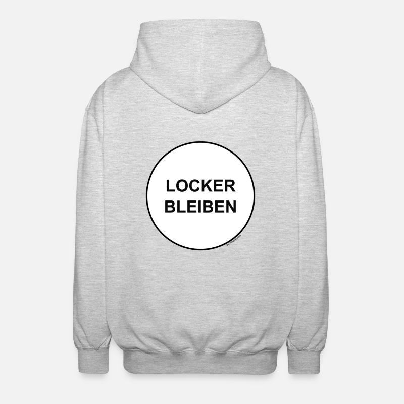 Locker bleiben! - Unisex Kapuzenjacke - Hellgrau meliert