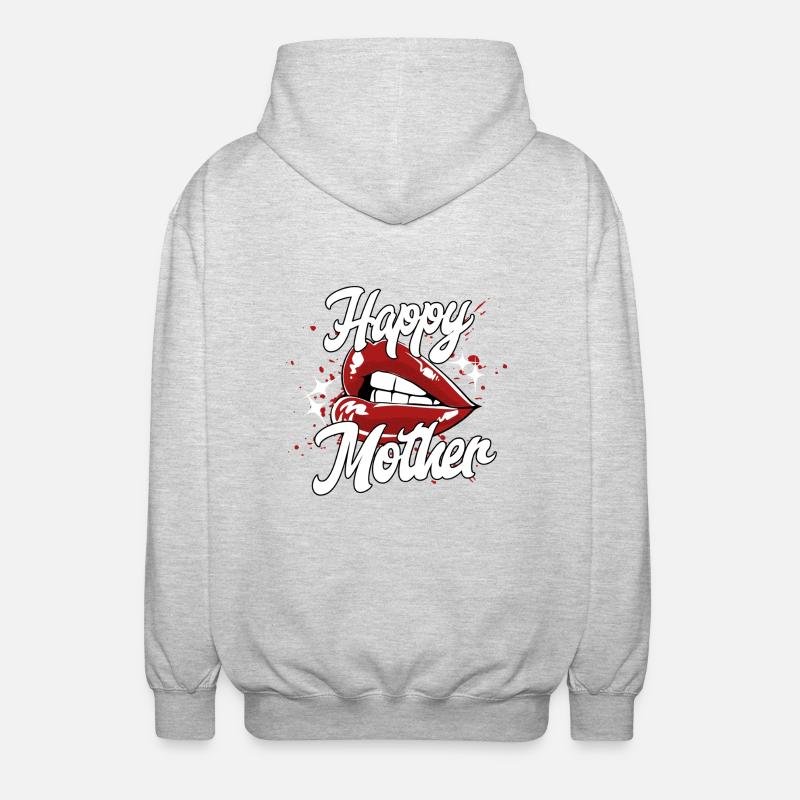 Mère heureuse - Veste à capuche unisexe - gris clair chiné