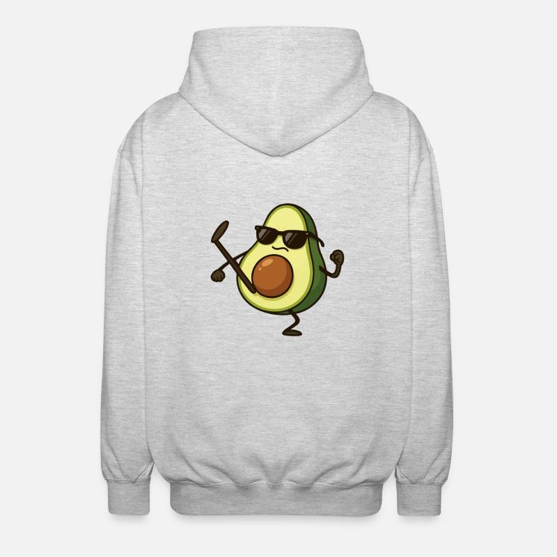 avocado karate - Unisex Kapuzenjacke - Hellgrau meliert