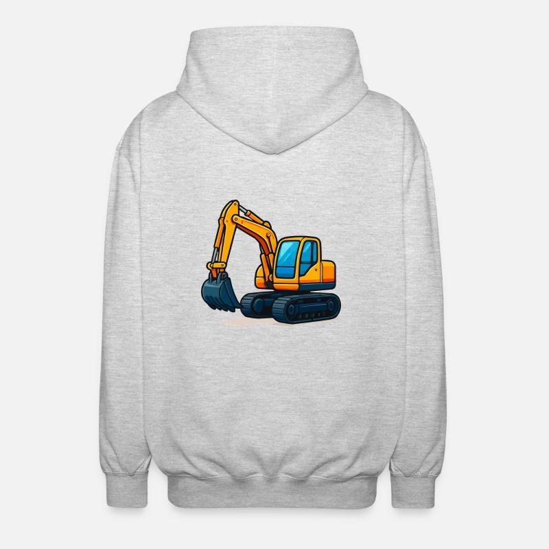 bagger comic 1 - Unisex Kapuzenjacke - Hellgrau meliert