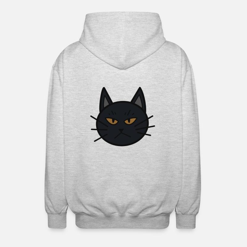 Néron le chat - Veste à capuche unisexe - gris clair chiné