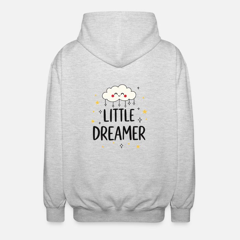 Petit Rêveur Cloud Étoiles - Veste à capuche unisexe - gris clair chiné