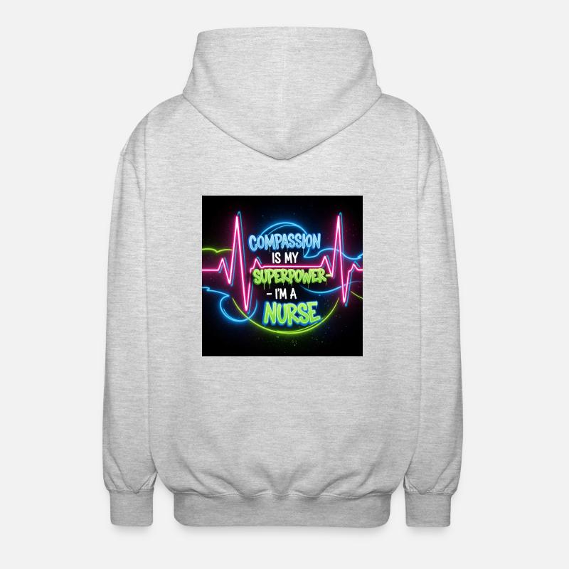 Conceptions d’infirmière en congé - Veste à capuche unisexe - gris clair chiné