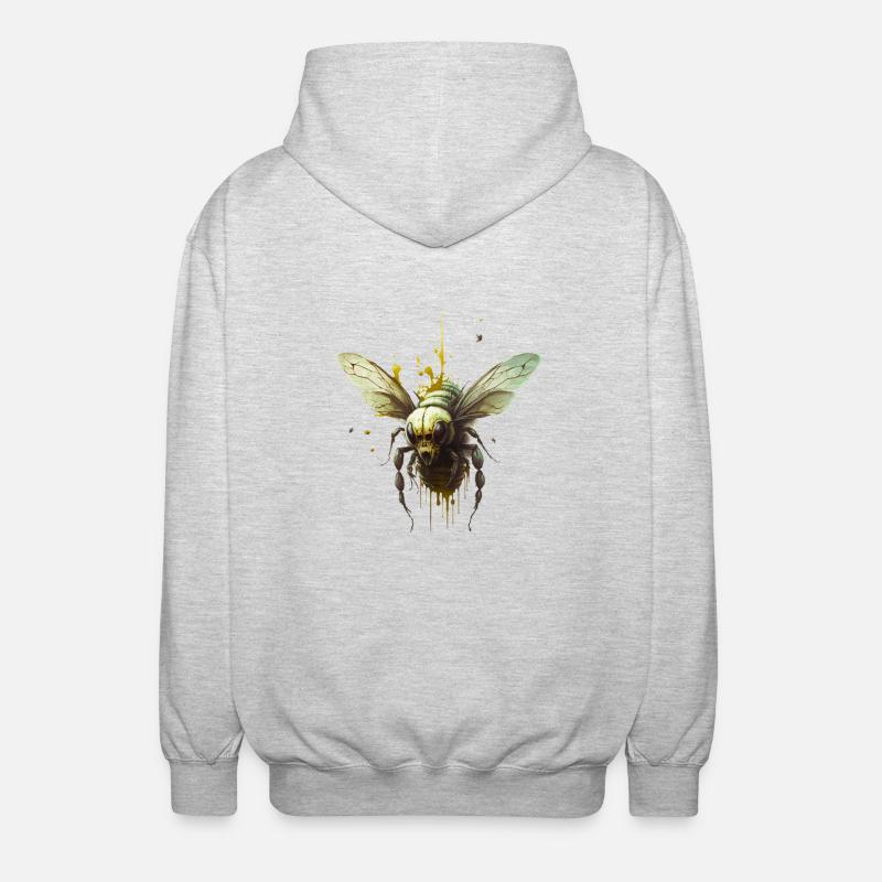 Abeille goutte à goutte - Veste à capuche unisexe - gris clair chiné
