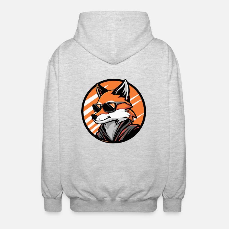 Fuchs Comic Cool - Unisex Kapuzenjacke - Hellgrau meliert