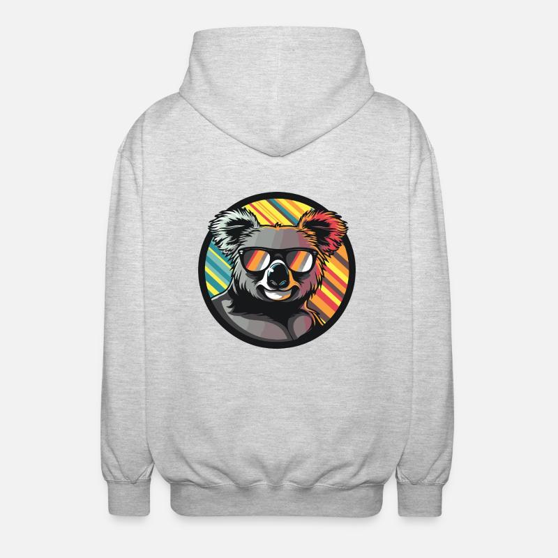 Koala Comic Cool - Unisex Hooded Jacket - light heather grey