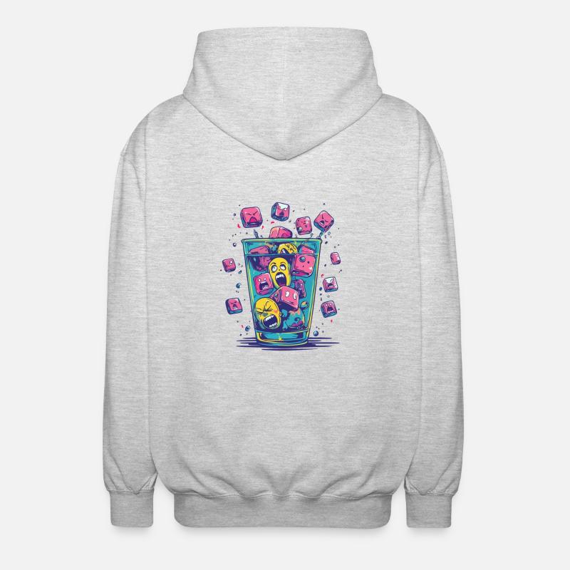 Cube d’intoxication - Veste à capuche unisexe - gris clair chiné