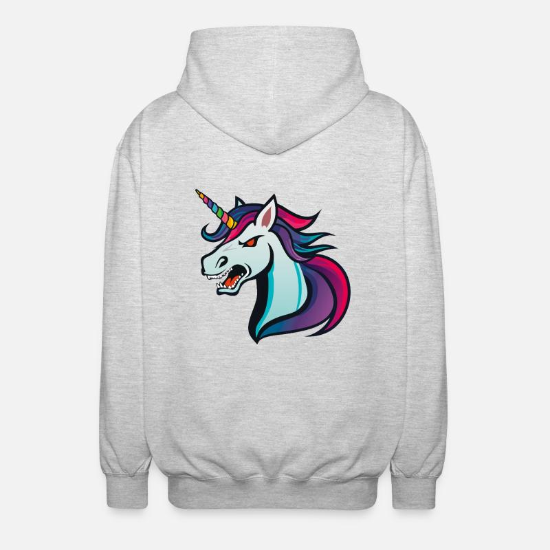 Licorne Mal - Veste à capuche unisexe - gris clair chiné