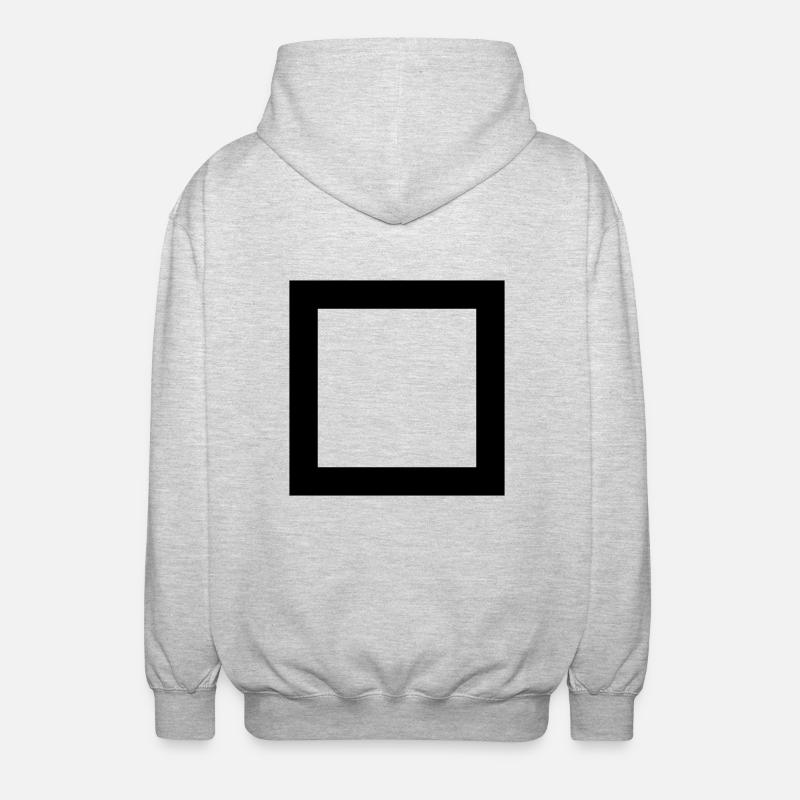 Quadrat rand - Unisex Kapuzenjacke - Hellgrau meliert