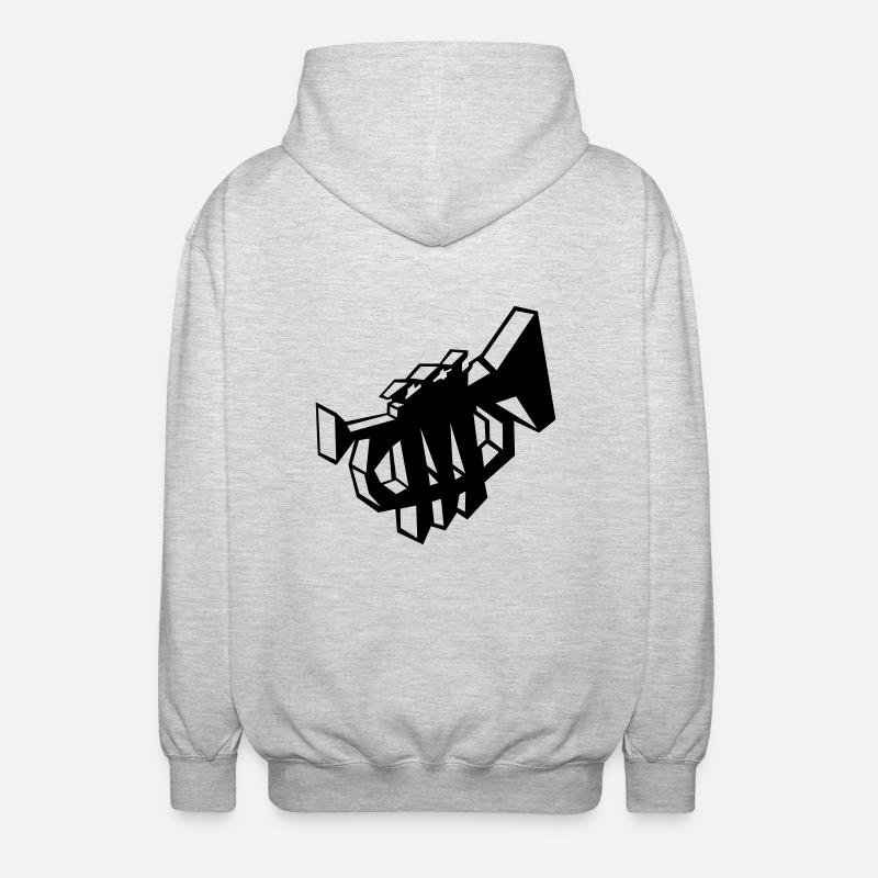 trompeta - Unisex Kapuzenjacke - Hellgrau meliert