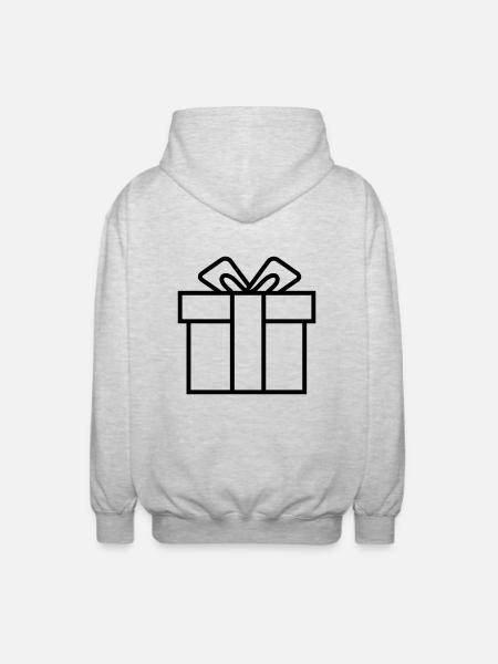 gift - package - christmas - Unisex Hooded Jacket - light heather grey
