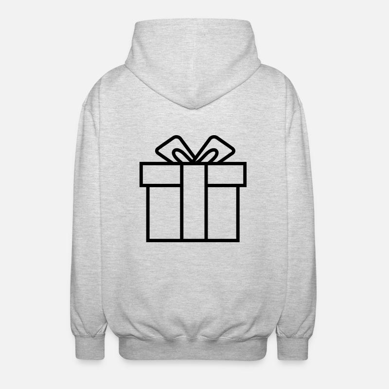 Geschenk - Bescherung - Weihnachten - Unisex Kapuzenjacke - Hellgrau meliert