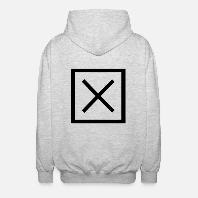 Intersection - Veste à capuche unisexe - gris clair chiné