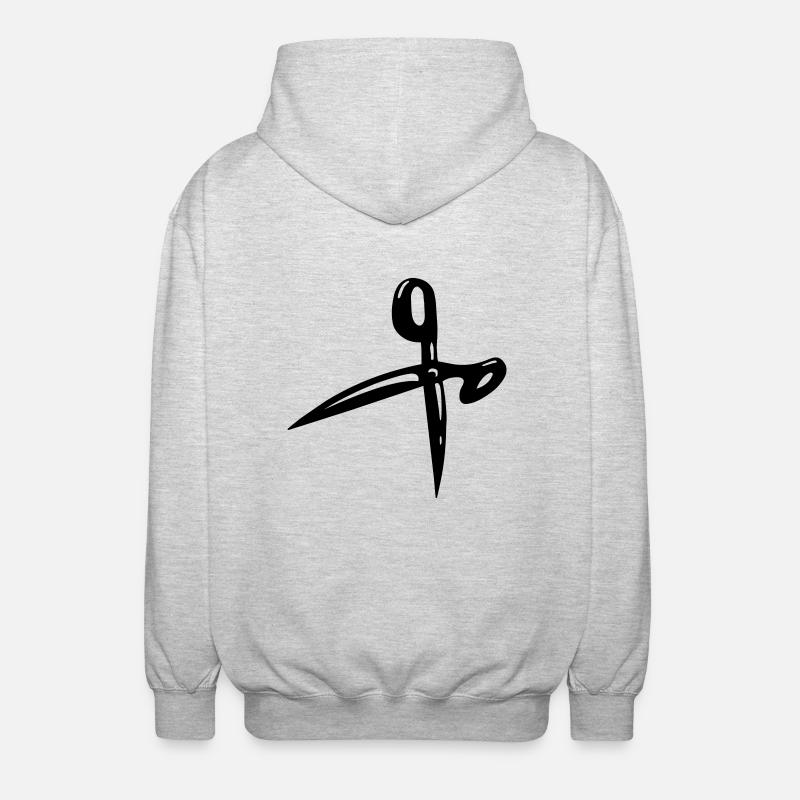 Ciseaux - Veste à capuche unisexe - gris clair chiné