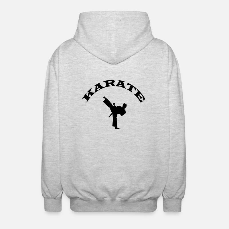 karate - Unisex Kapuzenjacke - Hellgrau meliert