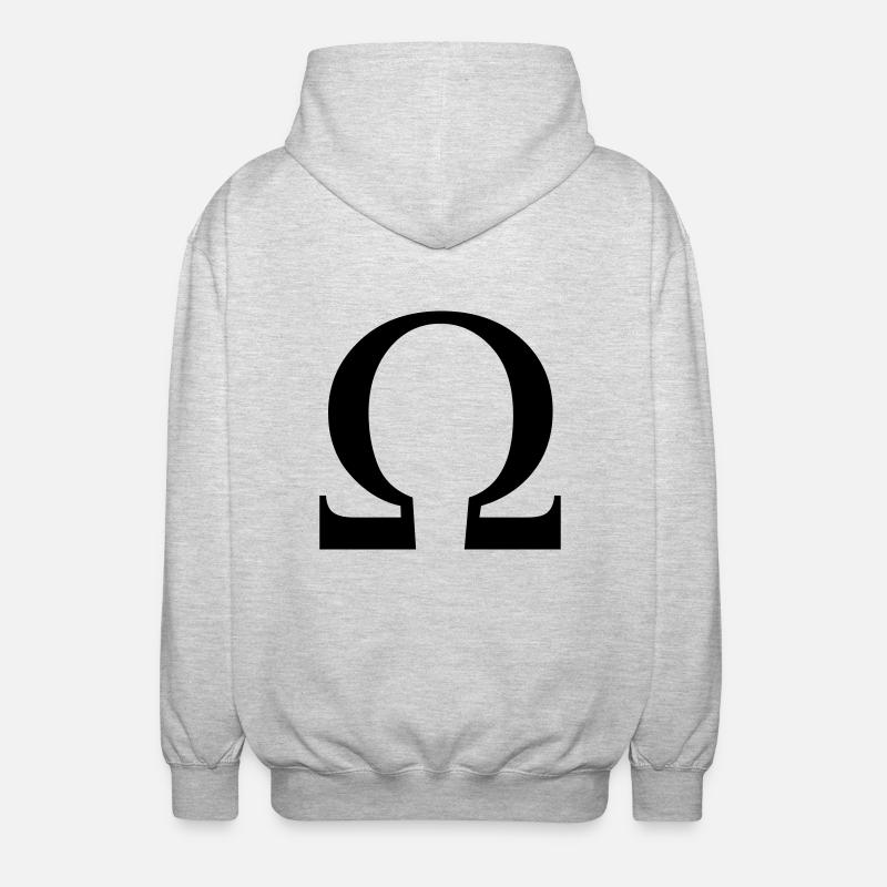 Omega - Unisex Kapuzenjacke - Hellgrau meliert