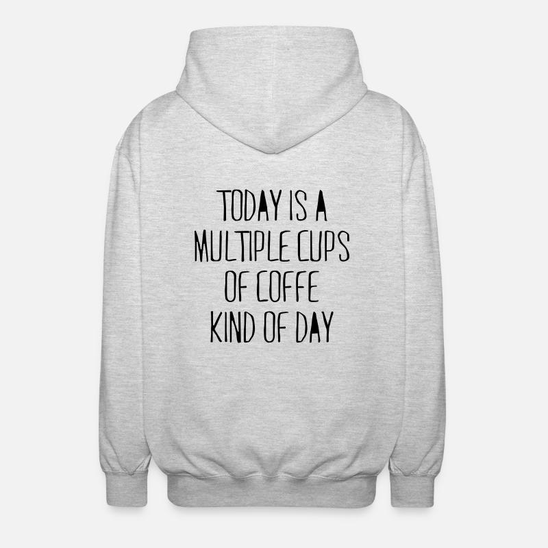 I need coffee - Veste à capuche unisexe - gris clair chiné