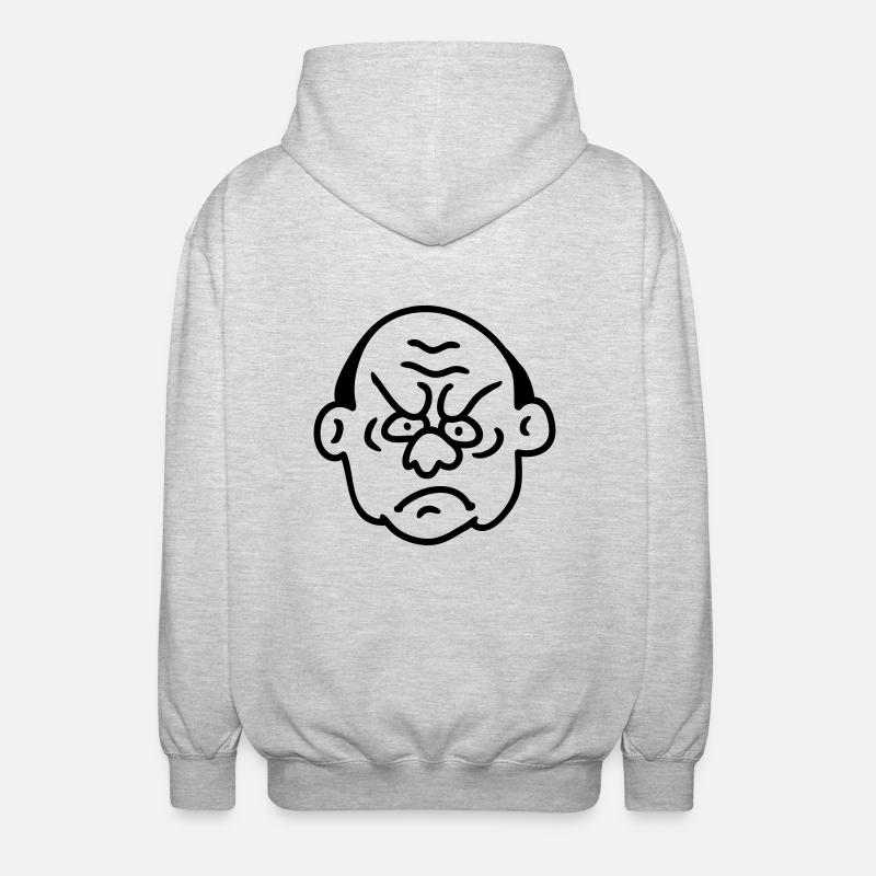 Chef - insatisfait - Line - Veste à capuche unisexe - gris clair chiné