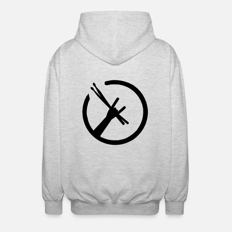 Drummers Metal Fork - Unisex Kapuzenjacke - Hellgrau meliert