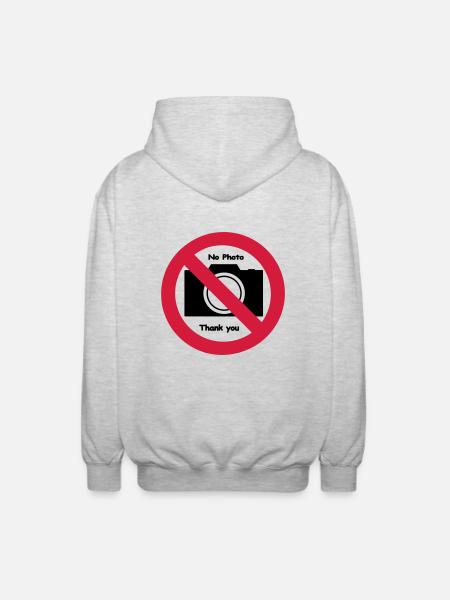 nophoto - Unisex Hooded Jacket - light heather grey