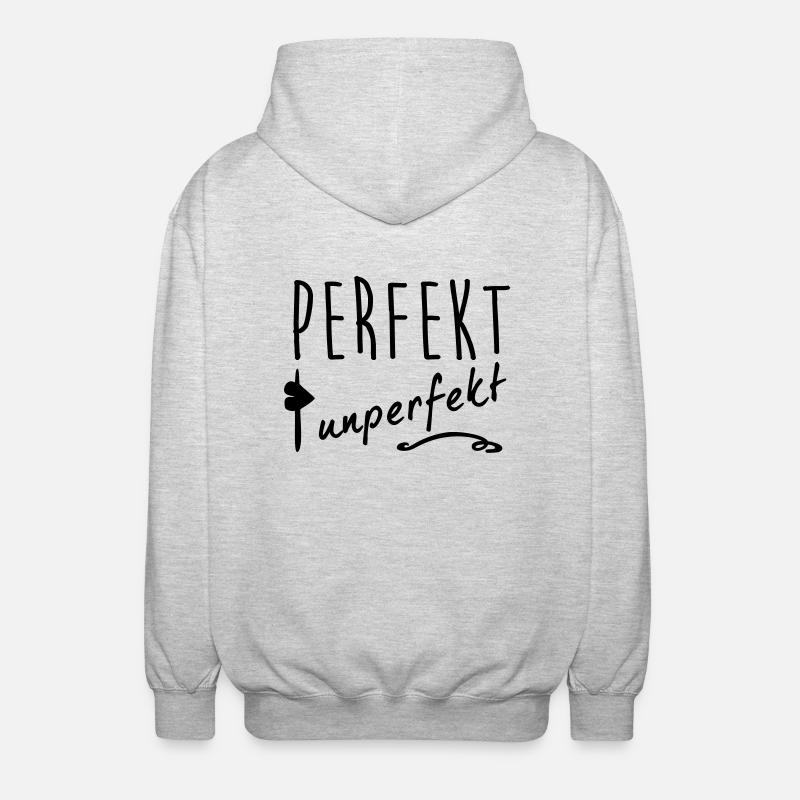 perfekt unperfekt - Unisex Kapuzenjacke - Hellgrau meliert