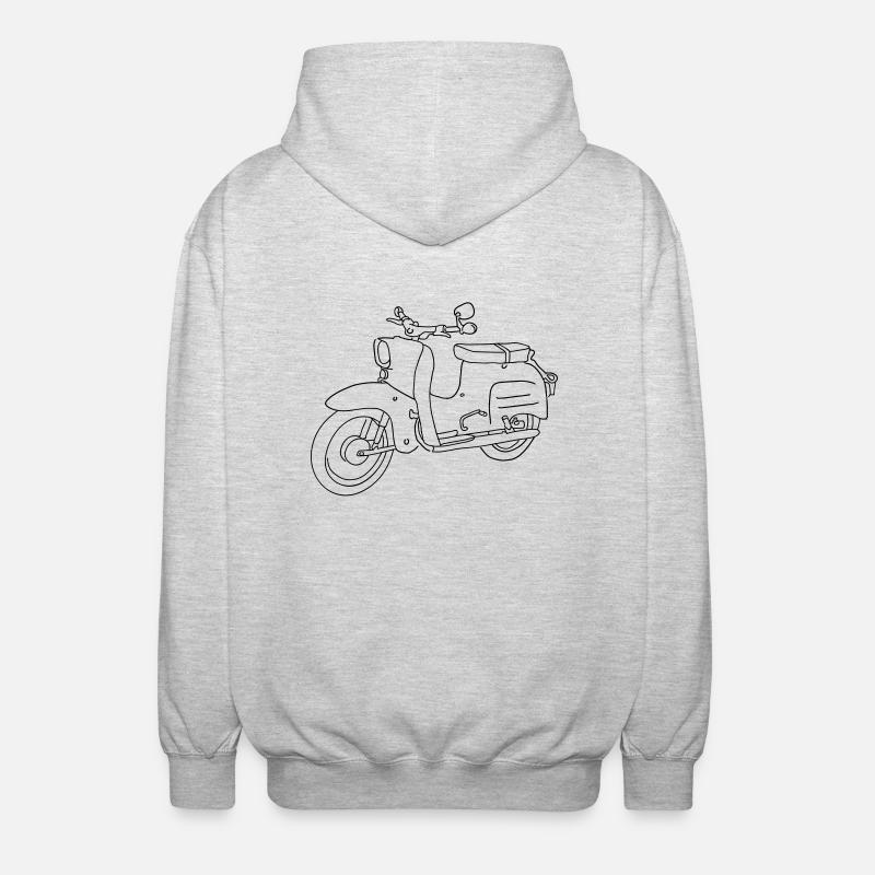 Scooter Simson Schwalbe - Veste à capuche unisexe - gris clair chiné