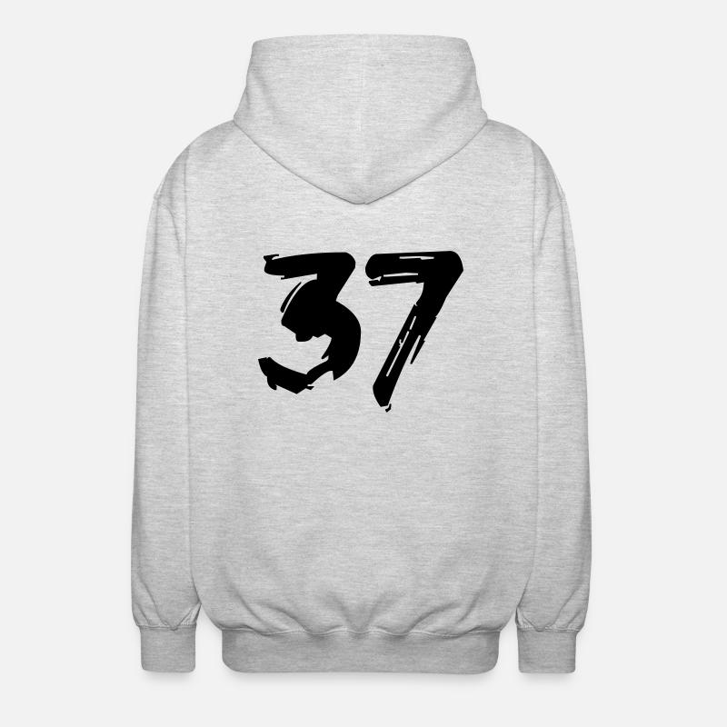Brushed 37 - Unisex Kapuzenjacke - Hellgrau meliert