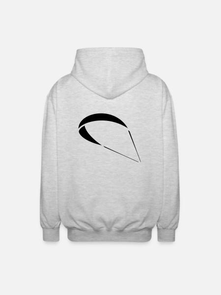 Gleitschirm Kite - Unisex Hooded Jacket - light heather grey