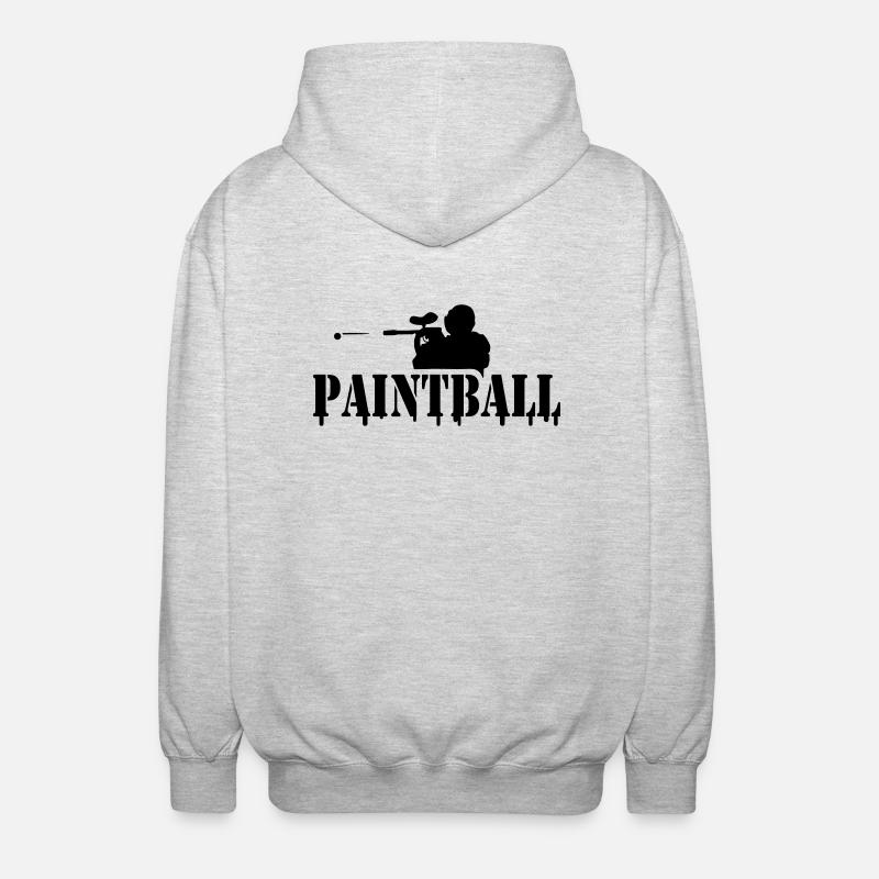 Paintball Logo modern - Unisex Kapuzenjacke - Hellgrau meliert